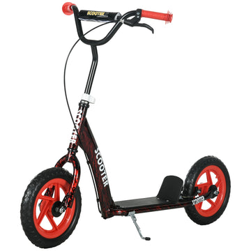 Kinderstep voor 6-12 jaar met rem | Kleur: Rood | Afmetingen: 52x118x80-88 cm