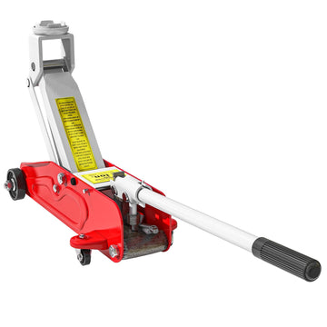 Hydraulische krik 2 ton voor auto's en SUV's | Kleur: Rood, Geel | Afmetingen: 13x40x12-30 cm