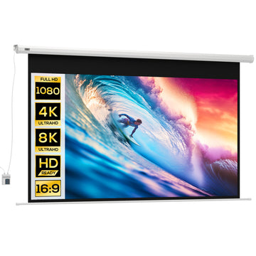 Elektrische Beamer Leinwand 100" 16:9 | Kleur: Wit | Afmetingen: 8x251x168 cm