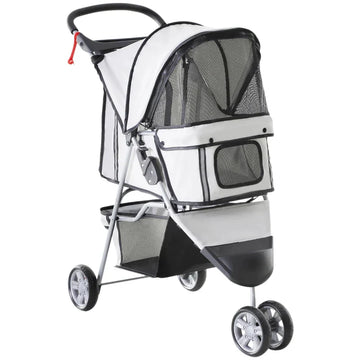 Hondenbuggy voor kleine honden | Kleur: Grijs | Afmetingen: 45x75x97 cm