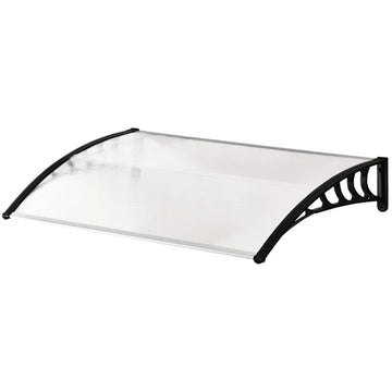 Deur- en raamoverkapping - Polycarbonaat | Kleur: Wit | Afmetingen: 90x150x25 cm