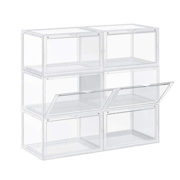 Schoenenopbergers - stapelbare schoenendozen - wit - 28 x 36 x 22 cm