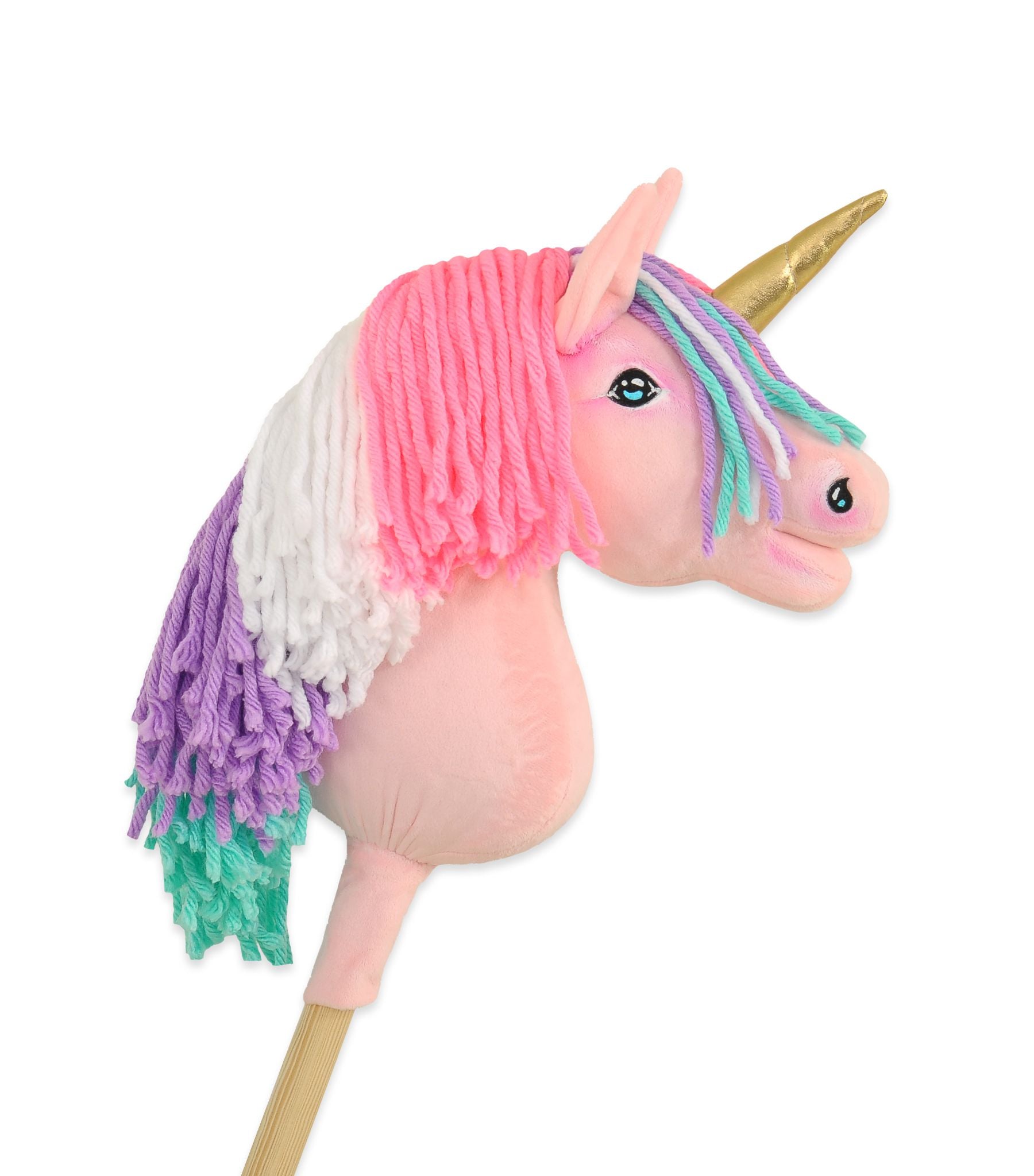Käpphäst på pinne - enhörningsgosedjur - hållbar och säker leksak för barn