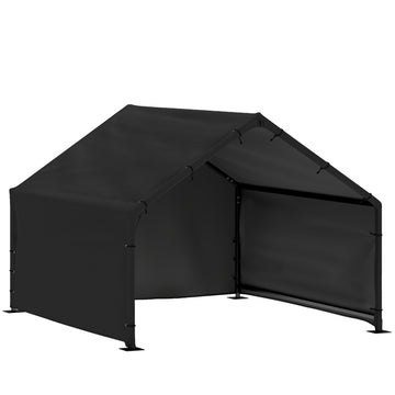 Hondenhok voor buiten met UV-bestendig dak, tot 30 kg | Kleur: Zwart | Afmetingen: 110x125x93 cm