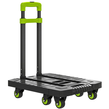 Opvouwbare steekwagen met verstelbare handgreep | Kleur: Groen, Zwart | Afmetingen: 35x49x102 cm