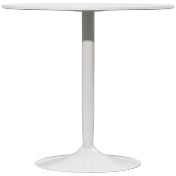 Ronde eettafel - Witte keukentafel | Kleur: Wit | Afmetingen: 80x80x75 cm