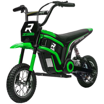 Elektrische kindermotorfiets 24V voor 8-12 jaar | Kleur: Groen | Afmetingen: 64x119x76.5 cm