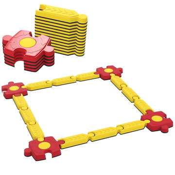 Kinder balanceerbalkenset - Flexibele hindernisbaan | Kleur: Geel, Rood