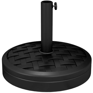 Betonnen parasolvoet 18 kg voor parasol Ø32/38/48 mm | Kleur: Zwart | Afmetingen: 45x45x36 cm