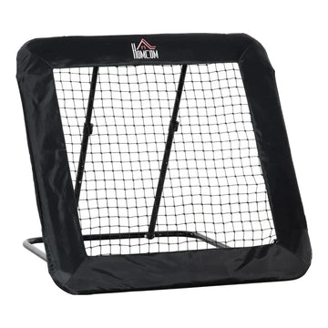 Voetbal rebounder net - Opvouwbaar trainingsnet | Kleur: Zwart | Afmetingen: 118x128x108-120 cm