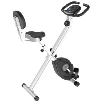 Magnetische hometrainer - Opvouwbare X-bike | Kleur: Grijs | Afmetingen: 43x97x109 cm