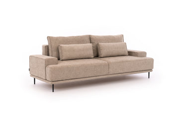 Nicole uitklapbare bank met beddengoedcontainer - Beige Magni 206.03 | Afm: 249x70x106 cm