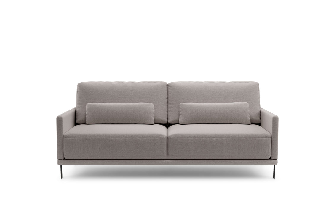 Meloria bank met slaapfunctie en beddengoedcontainer - Beige | Maat: 213x73/85x106 cm