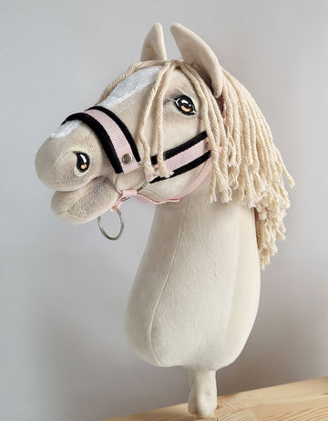 Verstelbaar halster, hoofdstel, comfortabel & duurzaam - Hobby Horse A3 - poederroze