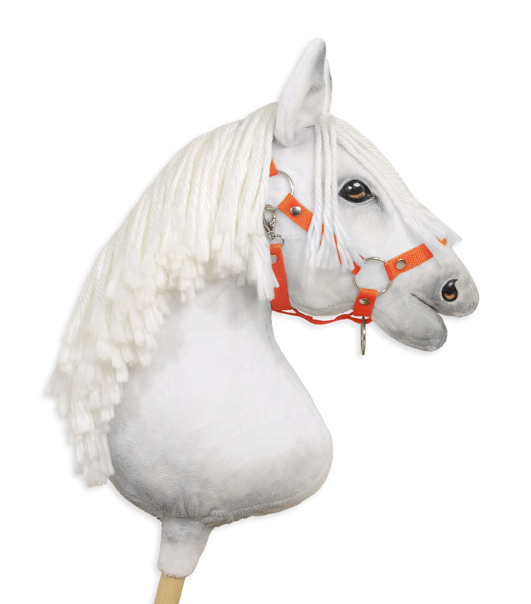 Verstelbaar hoofdstel - paardenhalster - duurzaam nylon, perfecte pasvorm, maat A3, oranje