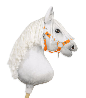Verstelbare halster, hoofdstellen - perfecte pasvorm, neon oranje, voor Hobby Horse A3