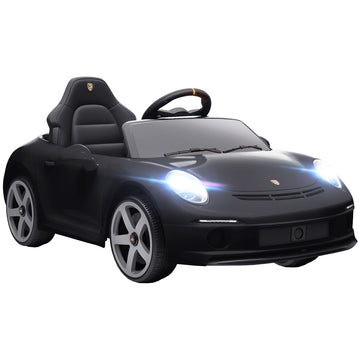 Elektrische kinderauto met afstandsbediening | Kleur: Zwart | Afmetingen: 65.5x108x47 cm