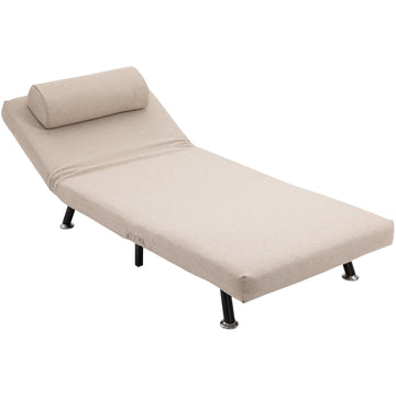 Opvouwbare fauteuil met bedfunctie | Kleur: Bruin | Afmetingen: 75x70x75 cm