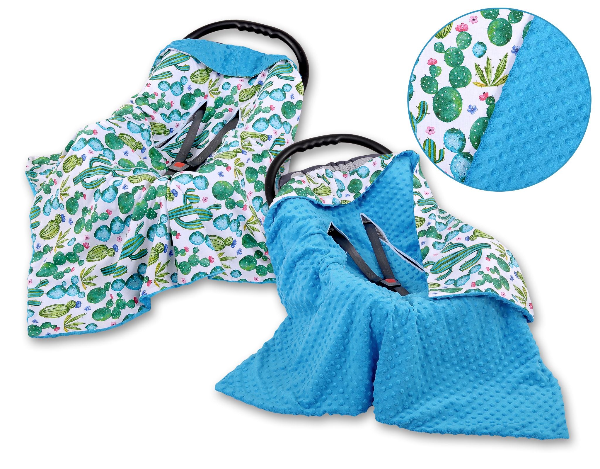 Doppelseitige Baby-Autositzdecke – Wickeldecke – extra weich und warm für maximalen Komfort