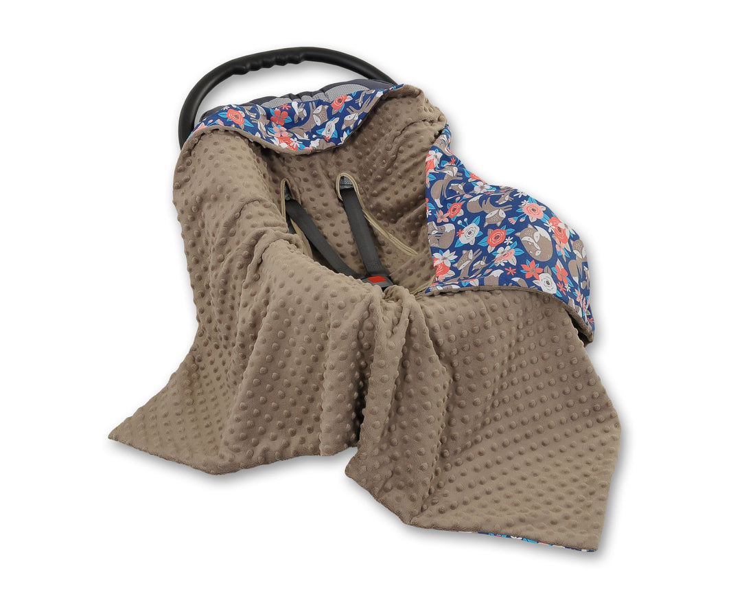 Stor dubbelsidig bilsätesfilt - babyfilt - mjuk minkfilt för optimal komfort