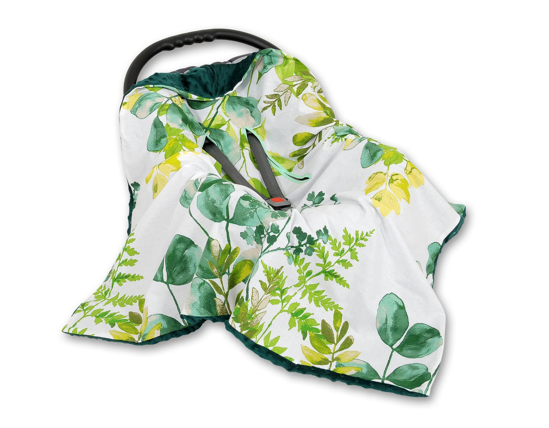 Stor dubbel babyfilt - omlottfilt - extra varm och mjuk för bilbarnstol och barnvagn