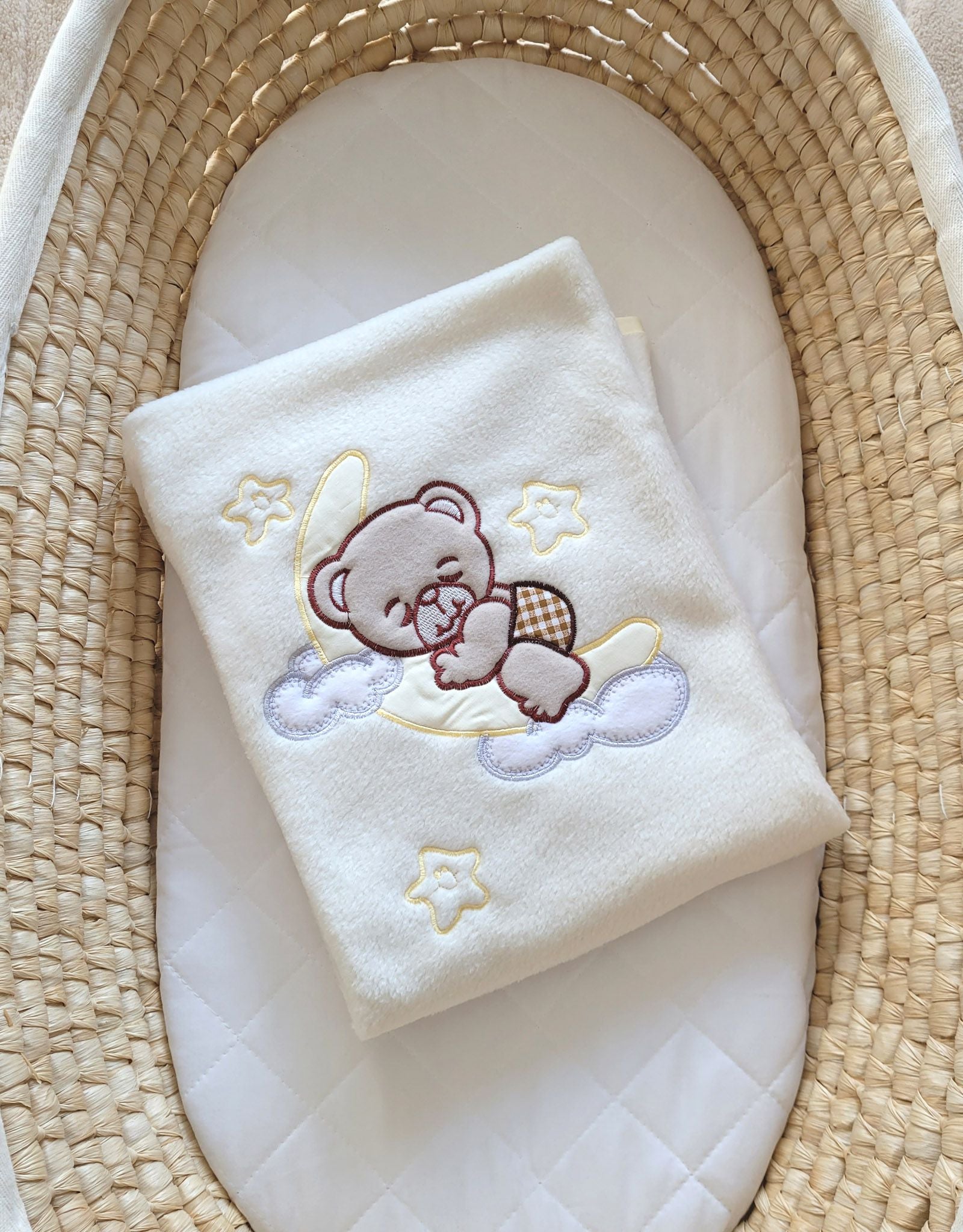 Polarfleecefilt - rutig - extra mjuk och varm för bebisar