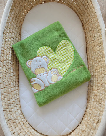 Polar fleece babyfilt - omlottfilt - extra mjuk och varm för bebisar