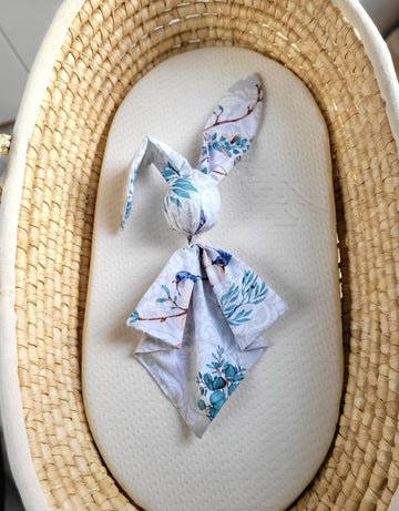 Konijnenfleece deken - knuffeldoek - extra zacht & duurzaam katoen - Blauwe Vogeltjes