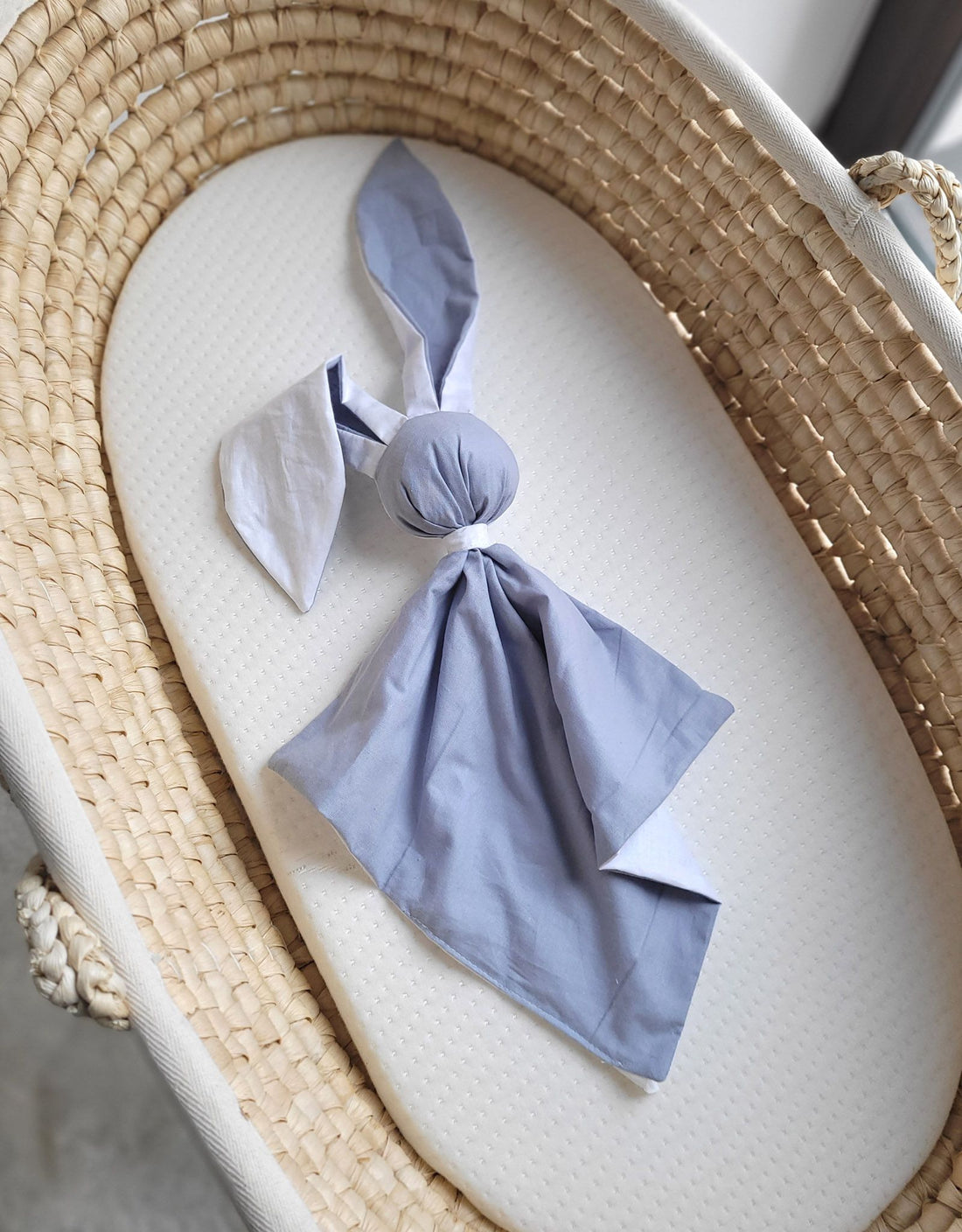 Konijnenknuffeldoekje, tutdoekje, dubbel katoenen laag voor extra zacht comfort