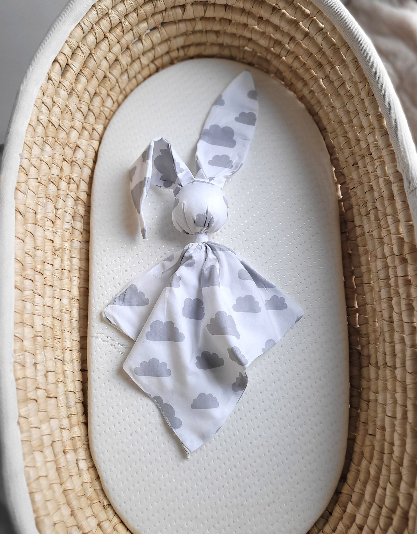 Bomullsfilt för babyn, mysfilt, extra mjuk och andningsbar – Grå moln – BellaFurn