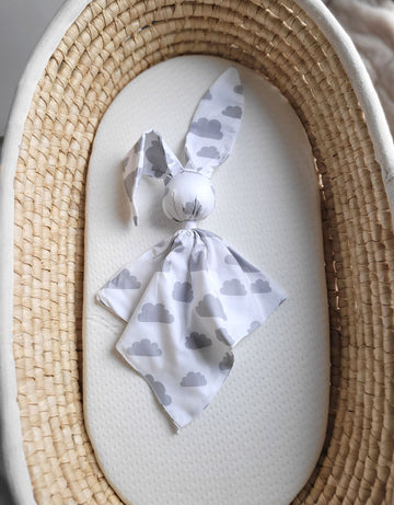 Bomullsfilt för babyn, mysfilt, extra mjuk och andningsbar – Grå moln – BellaFurn