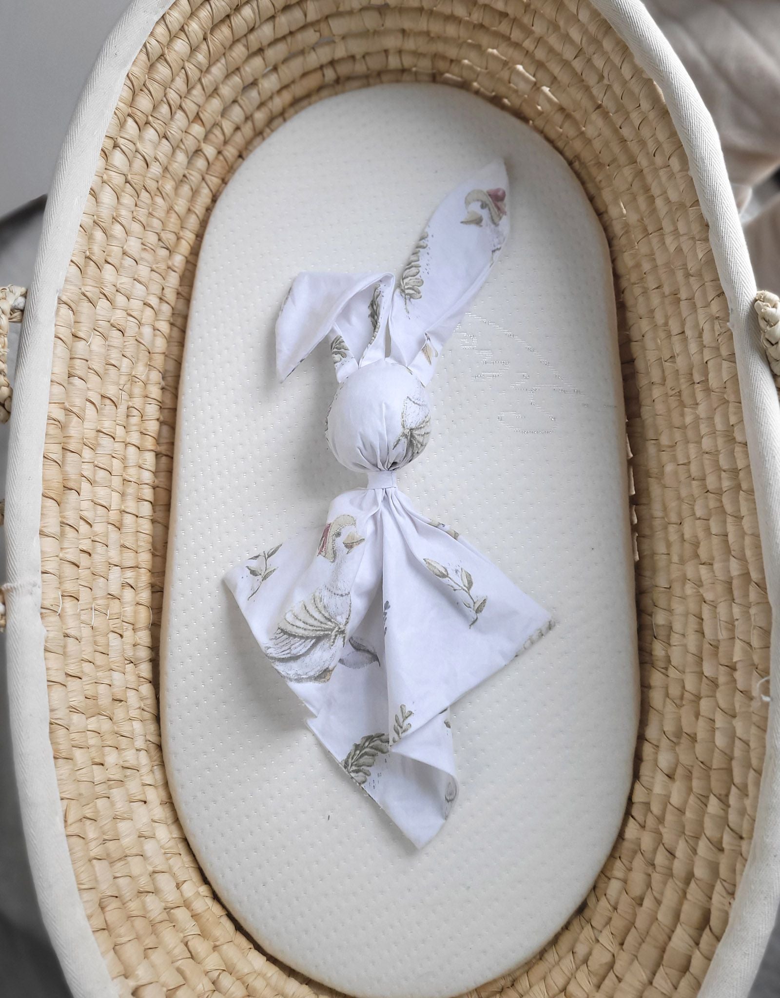 Konijnenknuffeldoekje - baby knuffel - 100% katoen, extra zacht en veilig, wasbaar