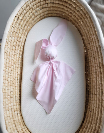 Konijnendeken baby – knuffeldekentje – extra zacht katoen, roze, wasbaar, ECO FILLBALL vulling