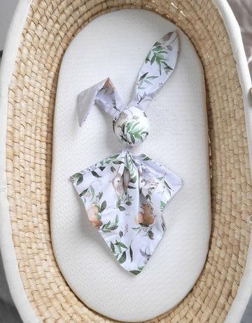 Konijnenknuffeldoekje, troostdoek, zacht katoen – dubbel laagje en veilig voor baby's