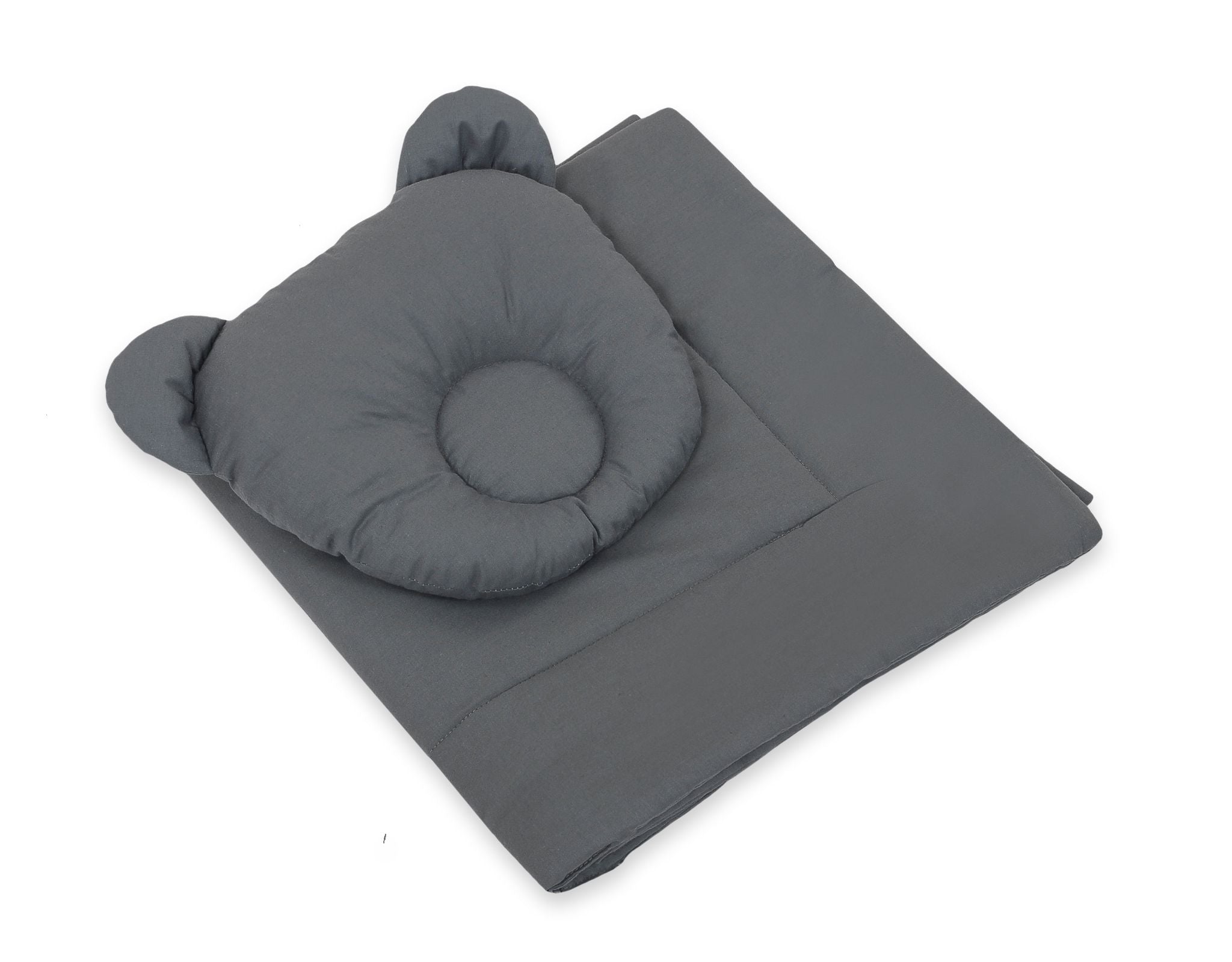 Babybeddenset, babybeddengoed - inclusief teddybeer-kussen, 100% katoen, veilig & ademend