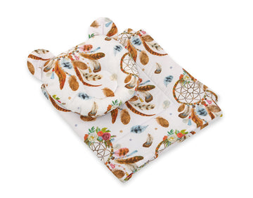 Babypakket 2-delig - babybeddenset - ademend Oeko-Tex katoen, voorkomt hoofdafplatting
