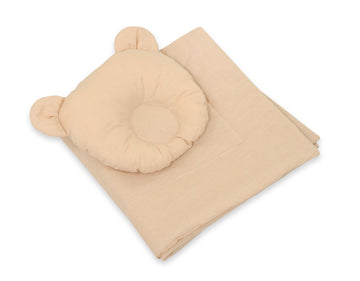 Baby beddenset, baby dekbed, Oeko-Tex gecertificeerd & ademend – 2-delige set, beige