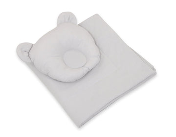 2-delige babyset - deken & teddy kussen - 100% katoen - anti-afplatting - Oeko-Tex
