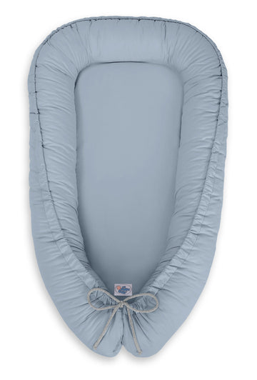 Baby nestje, cocoon, dubbelzijdig comfort – BellaFurn Baby pastelblauw, Oeko-Tex katoen