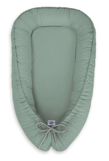 Baby nest, cocon, veilig en comfortabel slapen - dubbelzijdig, Oeko-Tex katoen, pastelgroen