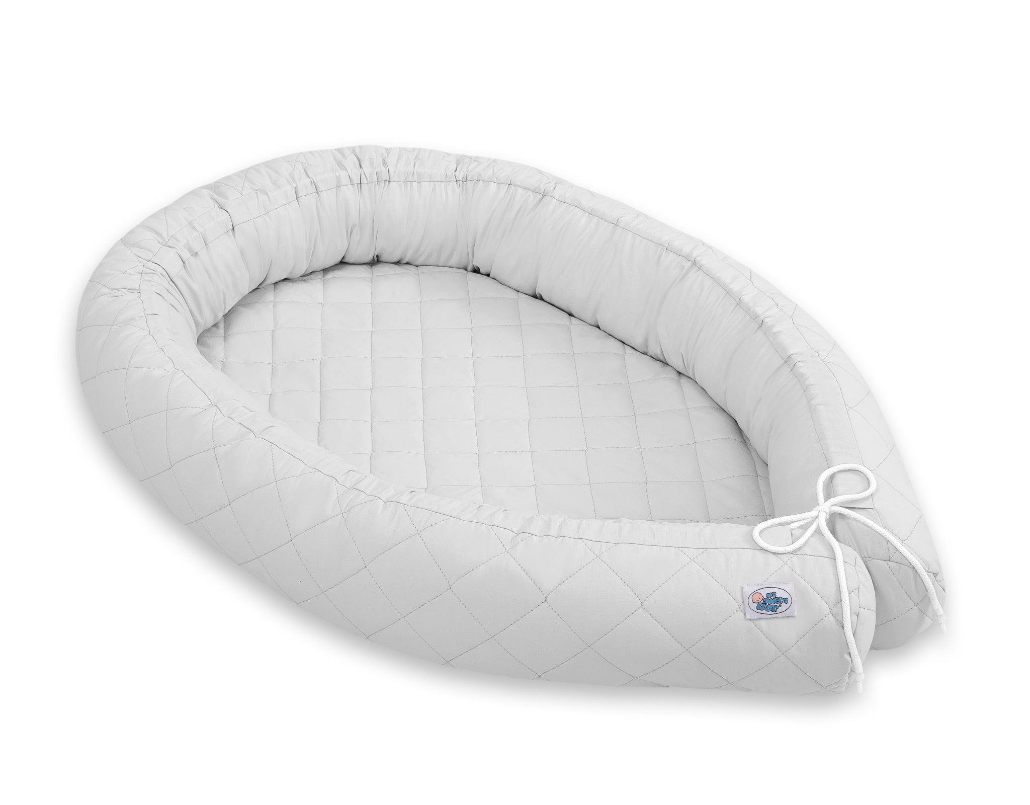 2-in-1 Baby Nest – cocon – gewatteerd comfort – grijs – veilig én multifunctioneel
