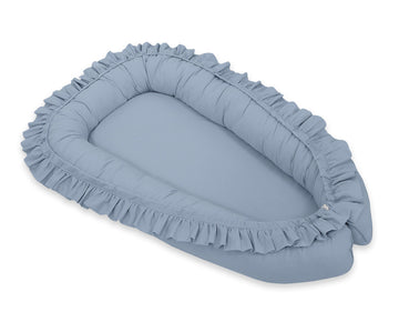 Babynestje - cocoon - veilig & verstelbaar - Oeko-Tex katoen - BellaFurn - Pastel Blauw