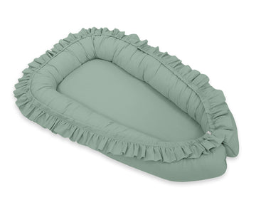 Baby nest cocoon - zuigelingenbedje - verstelbaar & ademend comfort - pastelgroen - BellaFurn