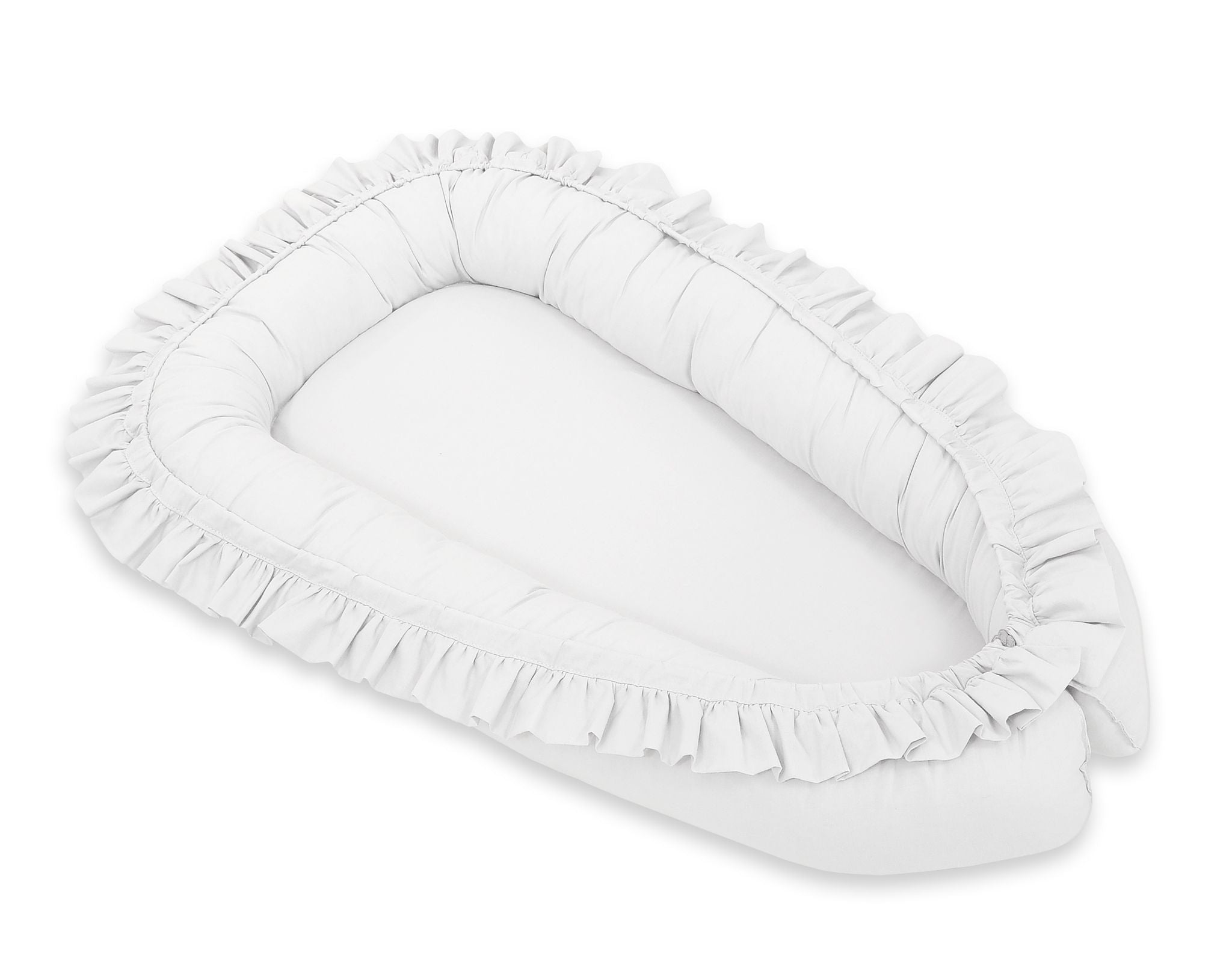 Baby nest, cocoon, optimale veiligheid & comfort – BellaFurn wit – omkeerbaar katoen