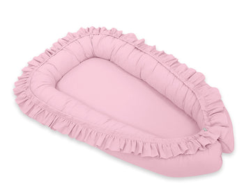 Baby nest – babynestje – Ökotex katoen – verstelbaar en knus – roze