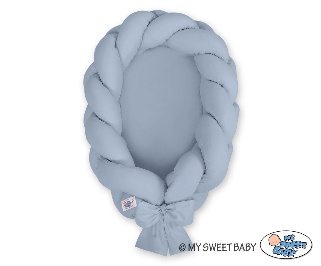 2-in-1 gevlochten baby nest - cocon - omvormbaar tot ledikant randbeschermer, hypoallergeen