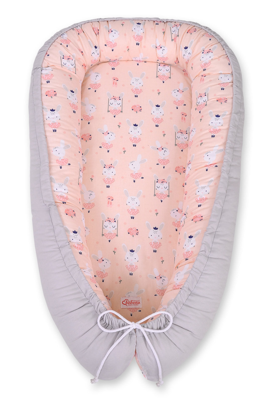 Baby nest, babynestje, dubbelzijdig comfort – BOBONO Premium Cocoon – Ballerina Roze