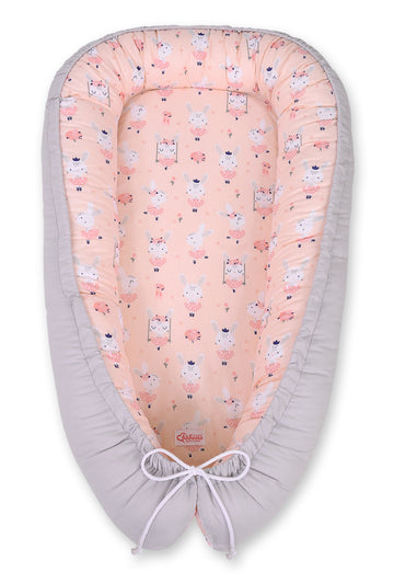 Baby nest, babynestje, dubbelzijdig comfort – BOBONO Premium Cocoon – Ballerina Roze