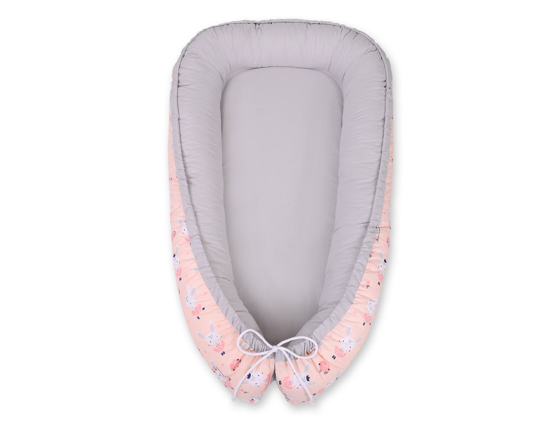 Baby nest, babynestje, dubbelzijdig comfort – BOBONO Premium Cocoon – Ballerina Roze
