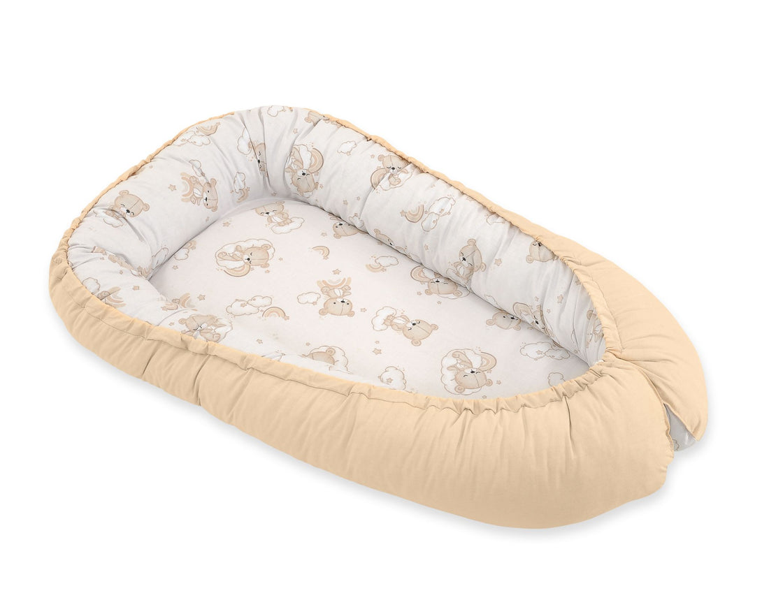 Baby nest cocoon - babynestje - extra knus & veilig, Oeko-Tex katoen, verstelbaar, omkeerbaar